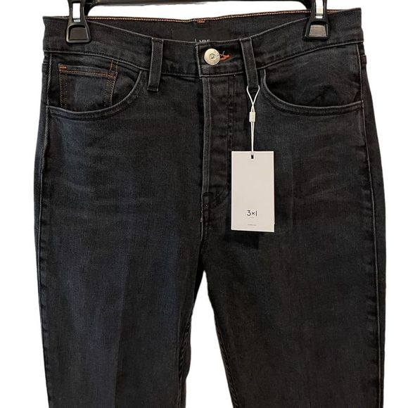 Mimi Cuttrell NWT Kelly Rock Split Flare High Waist Black Raw Hem Denim Jeans - Picture 2 of 15